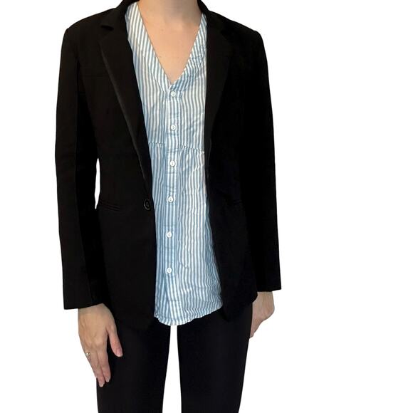 Derek Lam 10 Crosby Blazer Jacket Black Fitted Work Academia Preppy 4 Small - Picture 2 of 6